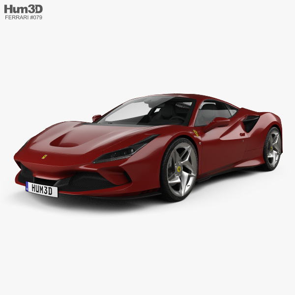 Ferrari F8 Tributo with HQ interior 2019 3D model