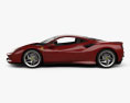 Ferrari F8 Tributo з детальним інтер'єром 2019 3D модель side view