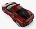 Ferrari F8 Tributo 인테리어 가 있는 2019 3D 모델  top view