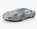 Ferrari F8 spider 2019 3d model clay render