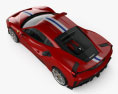 Ferrari 488 Pista 2018 3D模型 顶视图