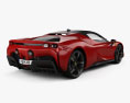 Ferrari SF90 Stradale with HQ interior and engine 2020 3d model back view
