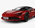 Ferrari SF90 Stradale 带内饰 和发动机 2020 3D模型
