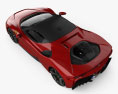 Ferrari SF90 Stradale mit Innenraum und Motor 2020 3D-Modell Draufsicht