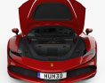 Ferrari SF90 Stradale с детальным интерьером и двигателем 2020 3D модель front view
