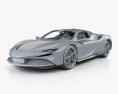 Ferrari SF90 Stradale con interni e motore 2020 Modello 3D clay render