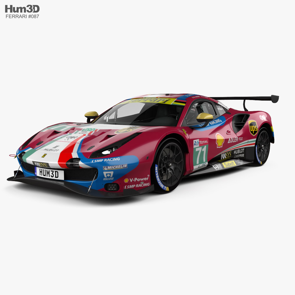 Ferrari 488 GTE 2019 3D model