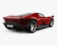 Ferrari Daytona SP3 2022 3D-Modell Rückansicht