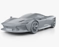 Ferrari Daytona SP3 2022 3Dモデル clay render