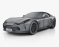 Ferrari Omologata 2020 3D模型 wire render