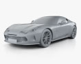 Ferrari Omologata 2020 3d model clay render