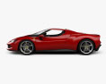 Ferrari 296 GTB 2021 3D-Modell Seitenansicht