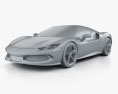 Ferrari 296 GTB 2021 3D-Modell clay render