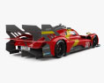 Ferrari 499P 2023 3D-Modell Rückansicht