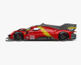 Ferrari 499P 2023 3D-Modell Seitenansicht