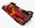 Ferrari 499P 2023 3D模型 顶视图