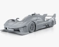 Ferrari 499P 2023 Modello 3D clay render