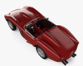 Ferrari Testa Rossa 1957 3D-Modell Draufsicht