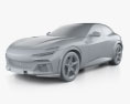 Ferrari Purosangue 2022 Modèle 3d clay render