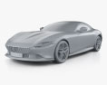 Ferrari Roma spider 2023 3D 모델  clay render
