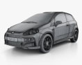 Fiat Punto Evo Abarth 2012 3d model wire render