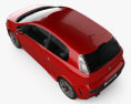 Fiat Punto Evo Abarth 2012 3d model top view