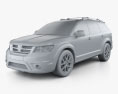 Fiat Freemont 2014 3D模型 clay render