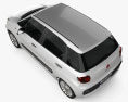 Fiat 500L 2015 3d model top view