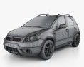 Fiat Sedici 2015 3D模型 wire render