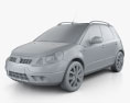 Fiat Sedici 2015 3D-Modell clay render