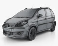 Fiat Idea 2015 3d model wire render