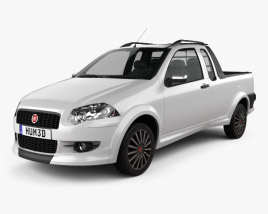 Fiat Strada Crew Cab Sporting 2014 Modelo 3d
