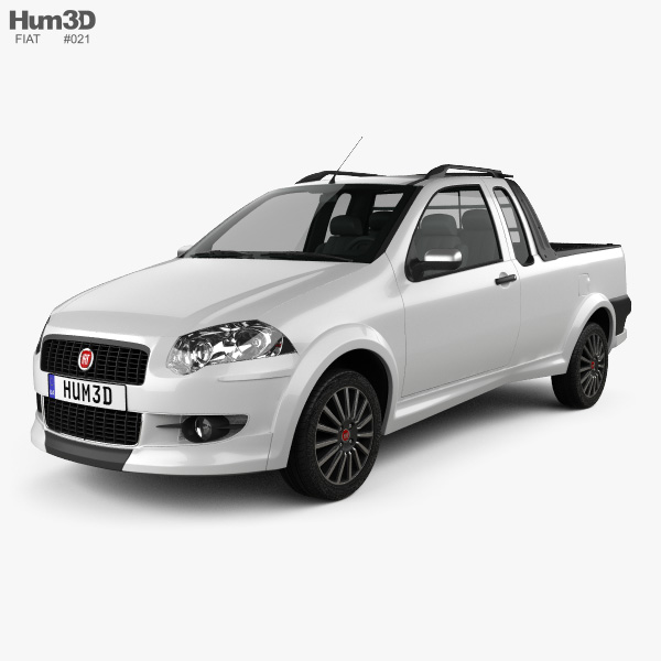 Fiat Strada Crew Cab Sporting 2014 Modello 3D