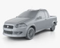 Fiat Strada Crew Cab Sporting 2014 3d model clay render
