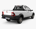 Fiat Strada Crew Cab Working 2014 3D-Modell Rückansicht