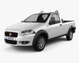 3D model of Fiat Strada Short Cab Trekking 2014