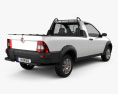 Fiat Strada Short Cab Trekking 2014 3D-Modell Rückansicht