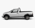 Fiat Strada Short Cab Working 2014 3D 모델  side view