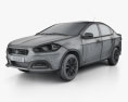 Fiat Viaggio 2016 3d model wire render