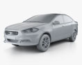 Fiat Viaggio 2016 3d model clay render