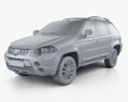 Fiat Palio Adventure 2014 3d model clay render