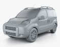 Fiat Fiorino Combi 2014 Modèle 3d clay render