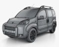 Fiat Fiorino Qubo 2014 3D-Modell wire render