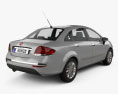 Fiat Linea 2014 Modèle 3d vue arrière