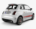 Fiat 500 Abarth 2014 3d model back view