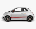 Fiat 500 Abarth 2014 3d model side view