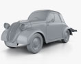 Fiat 500 Topolino 1936 3d model clay render