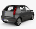 Fiat Punto 5-Türer 2010 3D-Modell Rückansicht