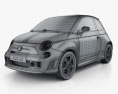 Fiat 500 Abarth 595 Competizione 2017 3d model wire render