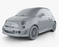 Fiat 500 C Abarth Esseesse 2014 3d model clay render